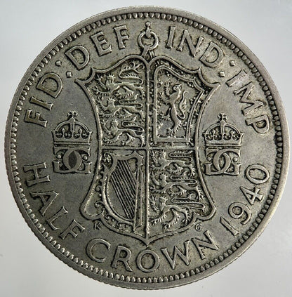1940 George VI Half-Crown Silver Coin | Fine Collectable Grade
