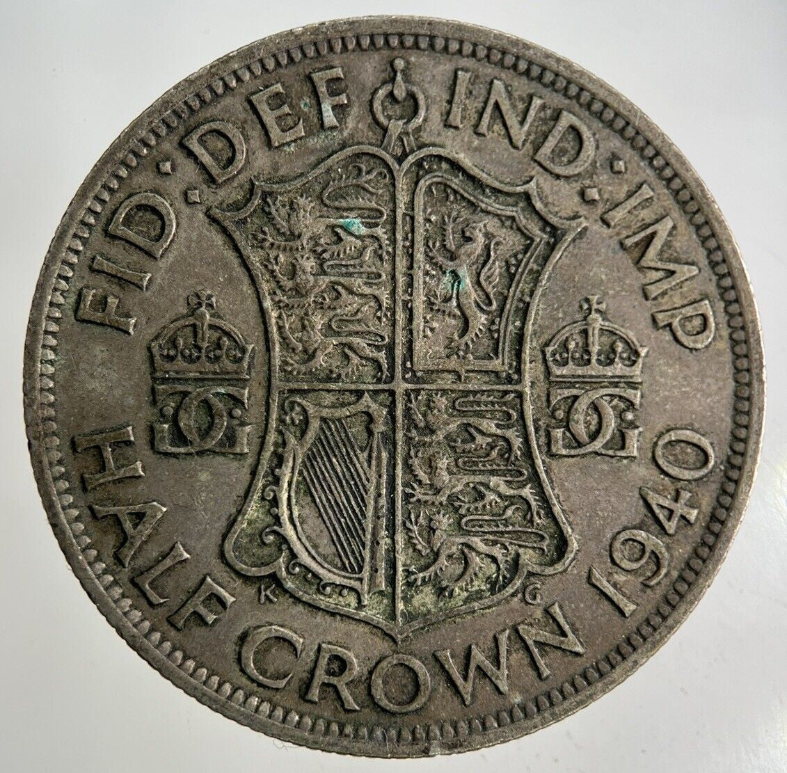 1940 George VI Half-Crown Silver Coin | Fine Collectable Grade