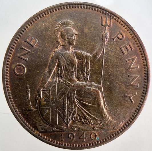 1940 George VI Penny Coin | Very High Grade