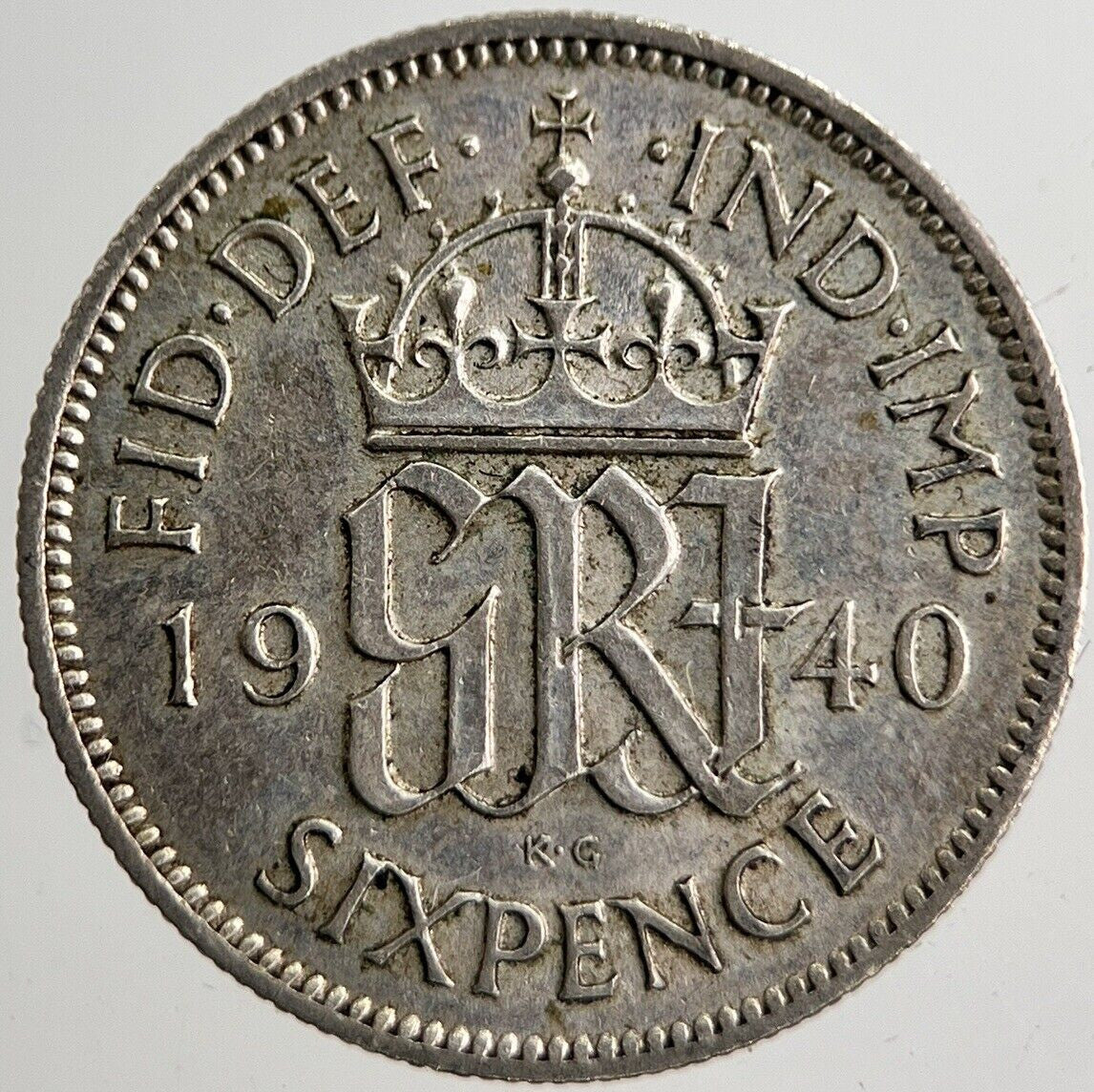 1940 George VI Sixpence Silver Coin | Very High Grade | a8262