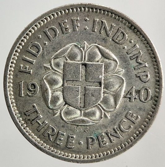 1940 George VI Threepence Silver Coin | Fine Collectable Grade