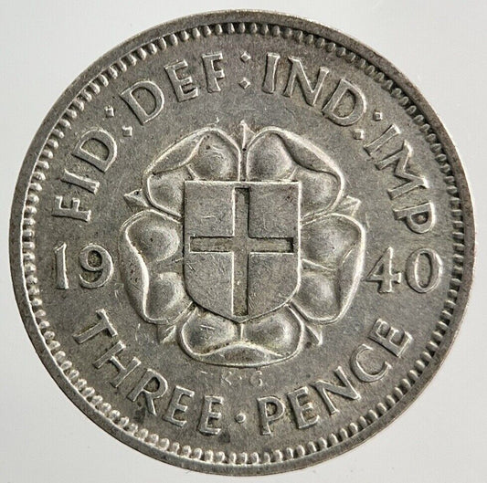 1940 George VI Threepence Silver Coin | Fine Collectable Grade