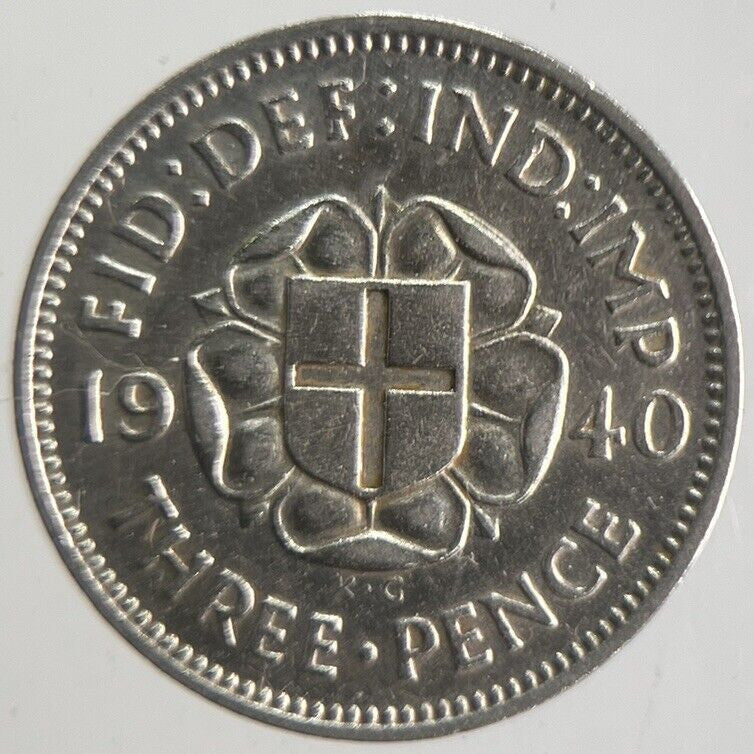 1940 George VI Threepence Silver Coin | Fine Collectable Grade | a4271