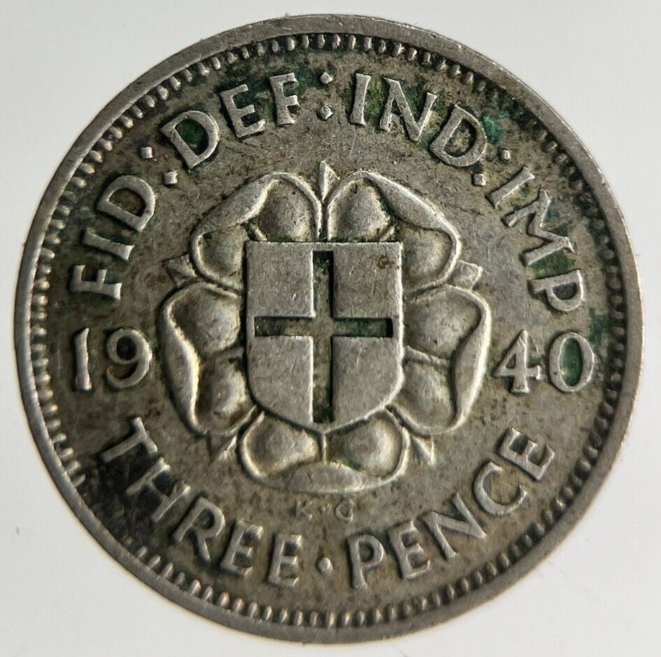1940 George VI Threepence Silver Coin | Fine Collectable Grade
