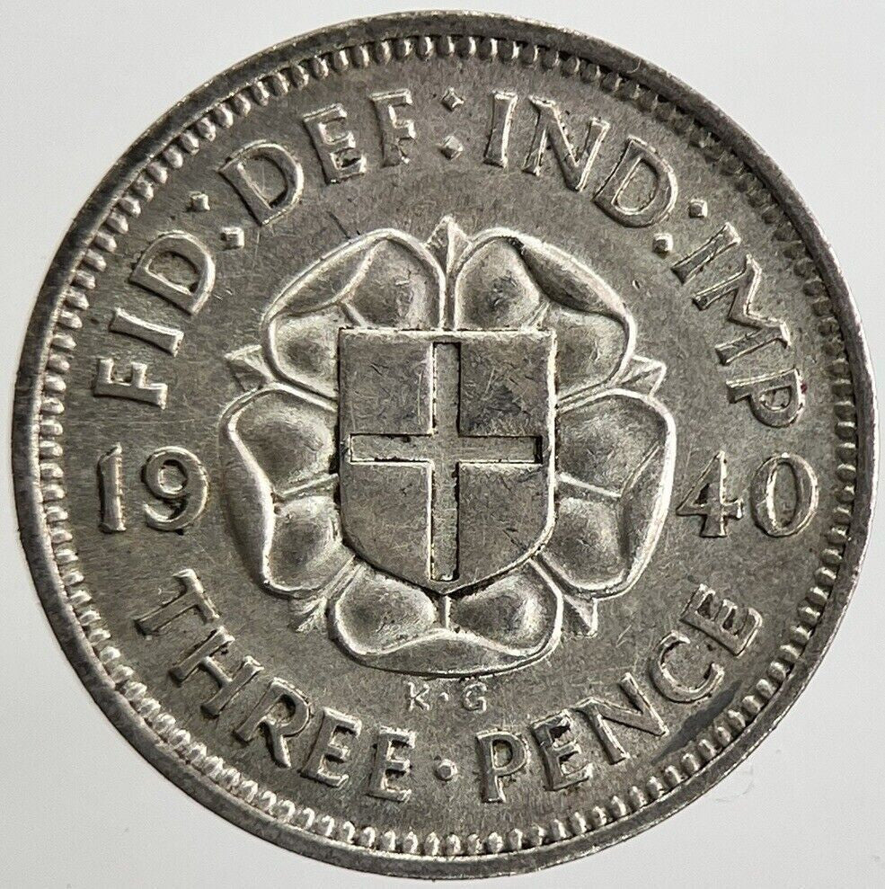 1940 George VI Threepence Silver Coin | Fine Collectable Grade