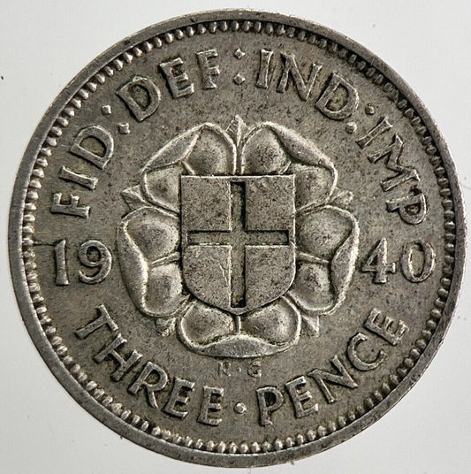 1940 George VI Threepence Silver Coin | Fine Collectable Grade