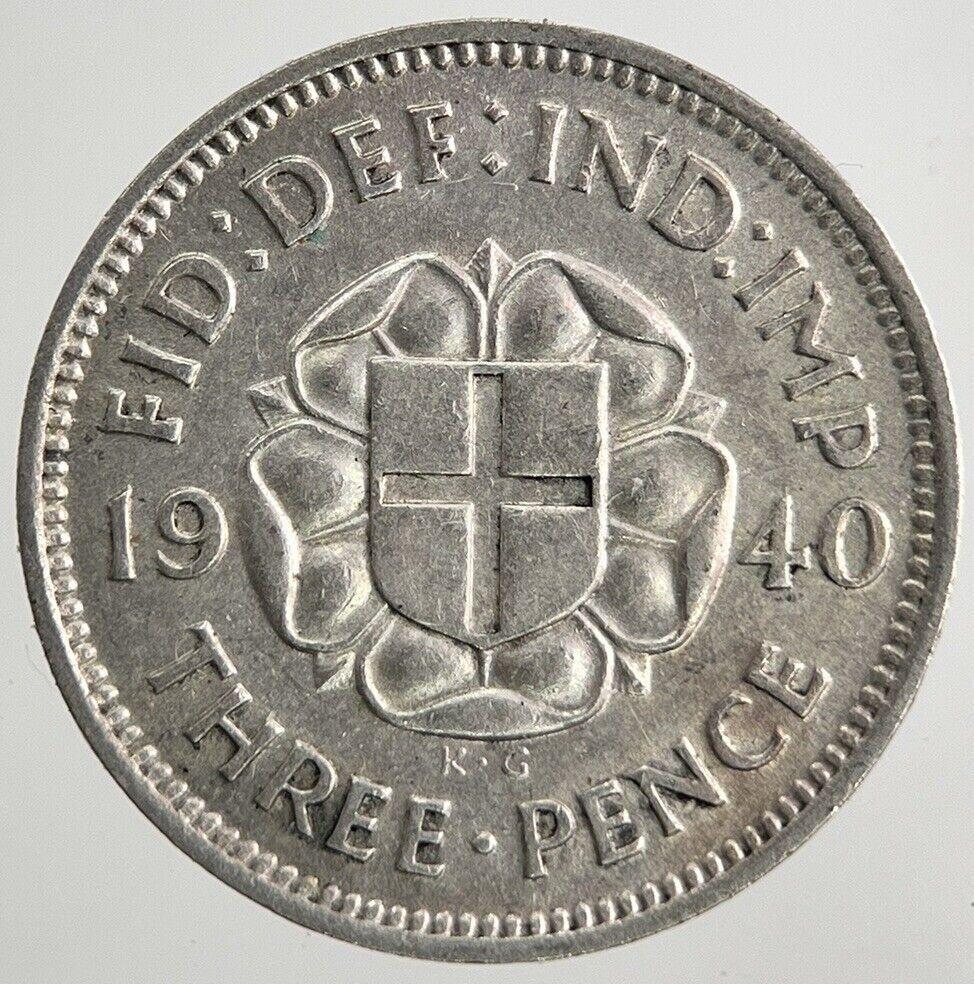 1940 George VI Threepence Silver Coin | Fine Collectable Grade