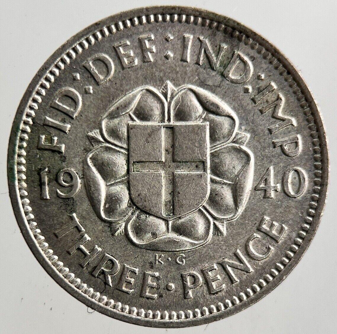 1940 George VI Threepence Silver Coin | Very High Grade