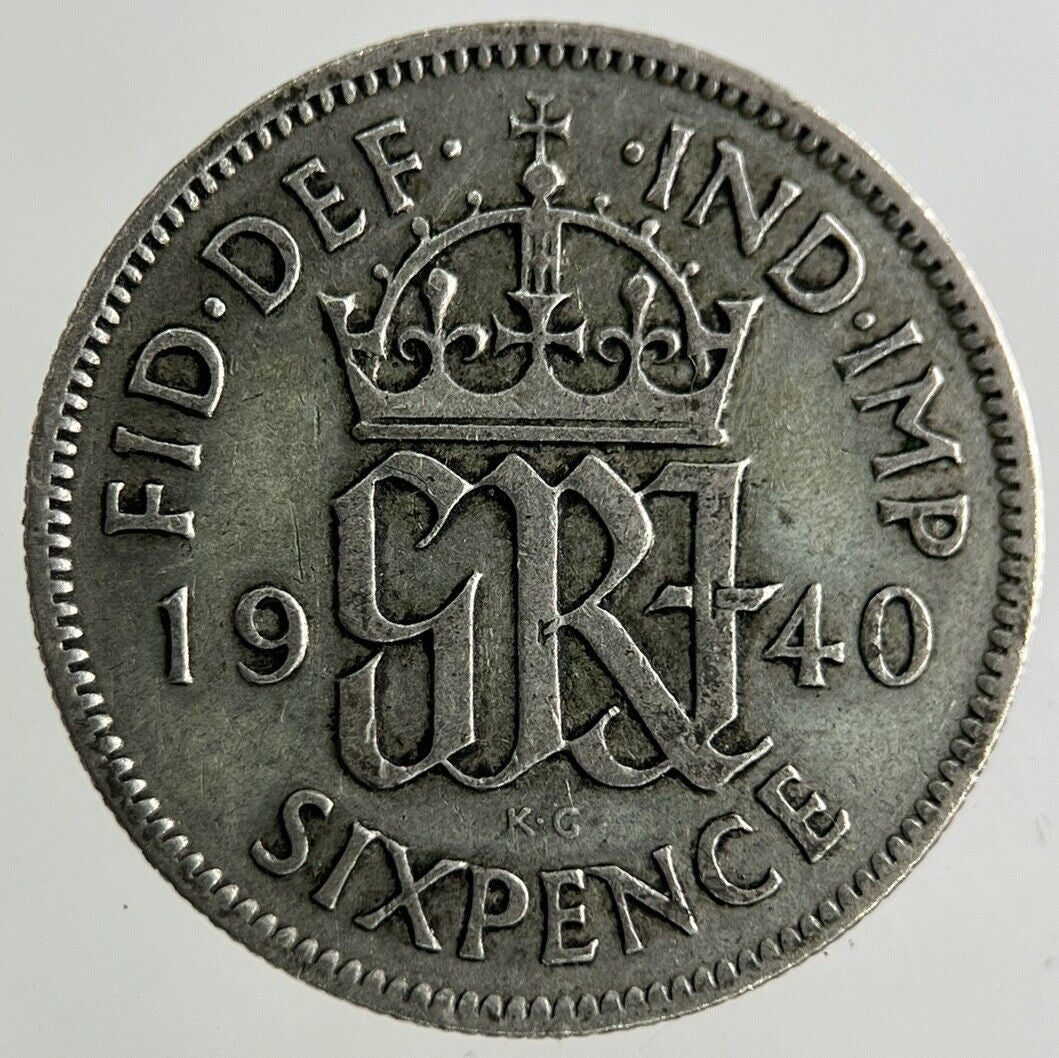 1940 George VI Sixpence Silver Coin | Fine Collectable Grade