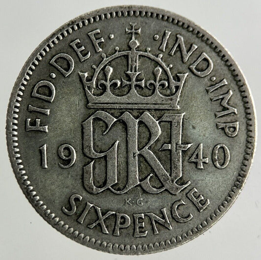 1940 George VI Sixpence Silver Coin | Fine Collectable Grade