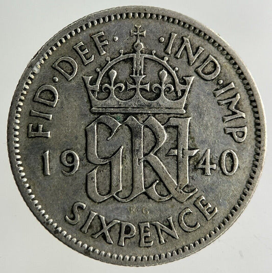 1940 George VI Sixpence Silver Coin | Fine Collectable Grade
