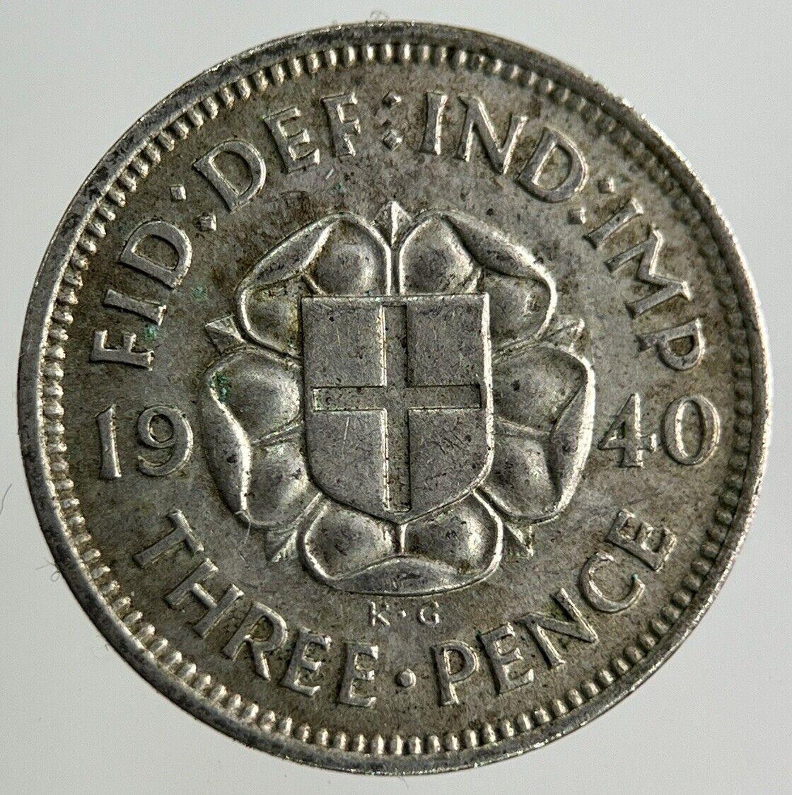 1940 George VI Threepence Silver Coin | Fine Collectable Grade