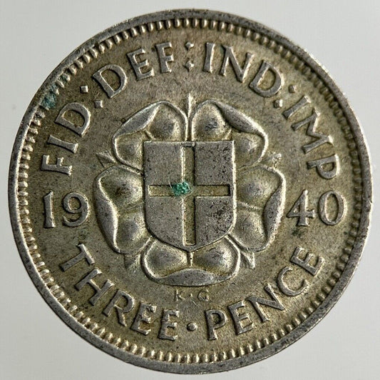 1940 George VI Threepence Silver Coin | Fine Collectable Grade