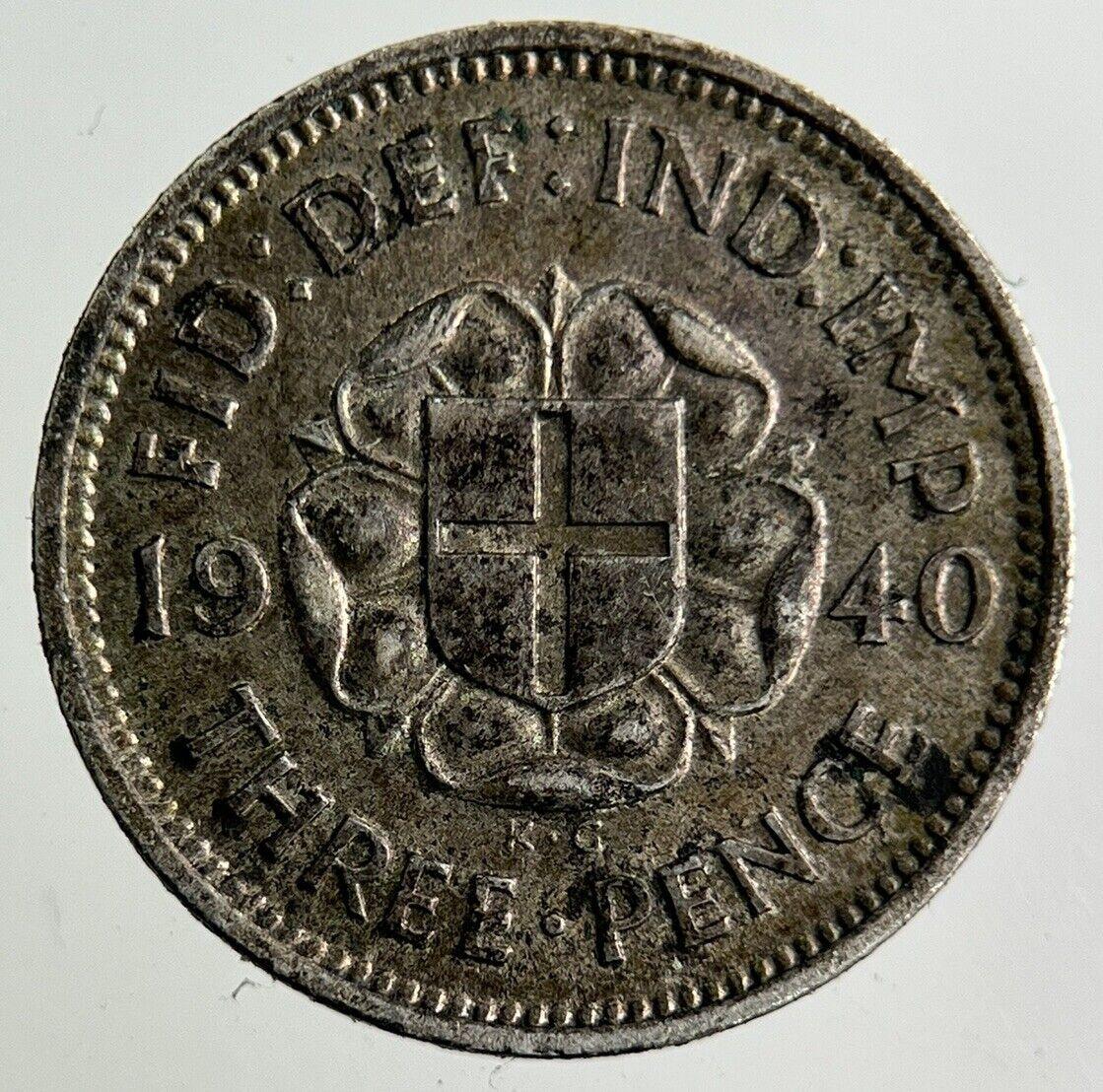 1940 George VI Threepence Silver Coin | Fine Collectable Grade