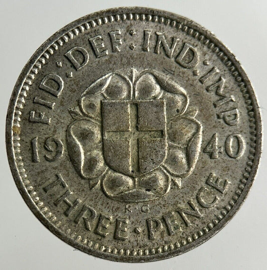 1940 George VI Threepence Silver Coin | Fine Collectable Grade