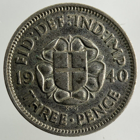 1940 George VI Threepence Silver Coin | Fine Collectable Grade