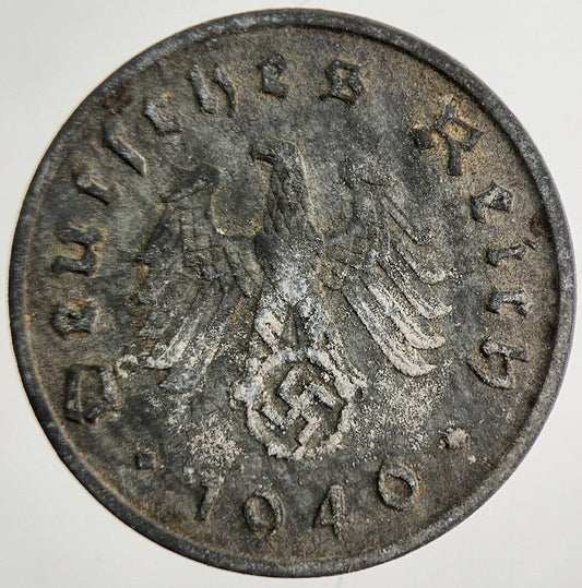 1940 Germany Nazi 10 Pfennig Coin | Fine Collectable Grade