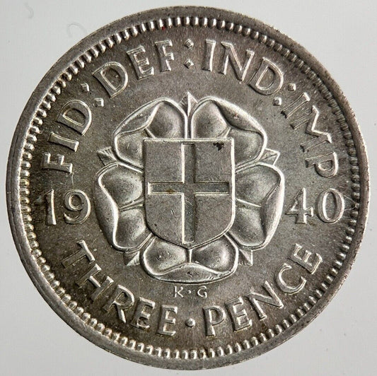 1940 George VI Threepence Silver Coin | Very High Grade | a6506