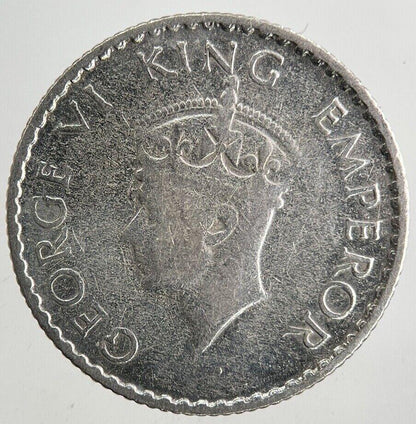 1940 India 1/4 Quarter Rupee Silver Coin | Fine Collectable Grade