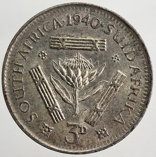 1940 South Africa Threepence Coin | Very High Grade | a5859