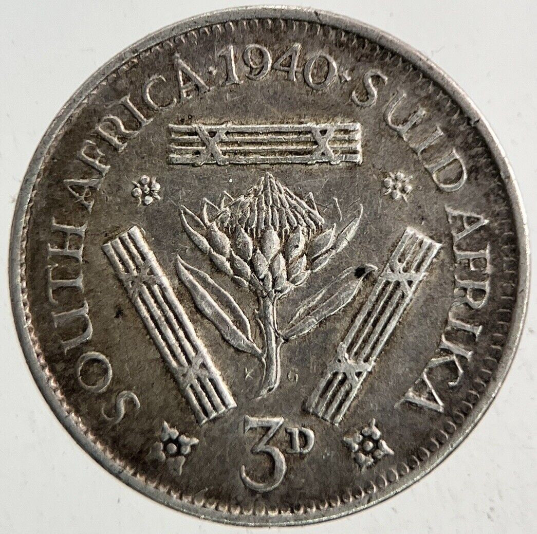 1940 South Africa Threepence Silver Coin | Fine Collectable Grade