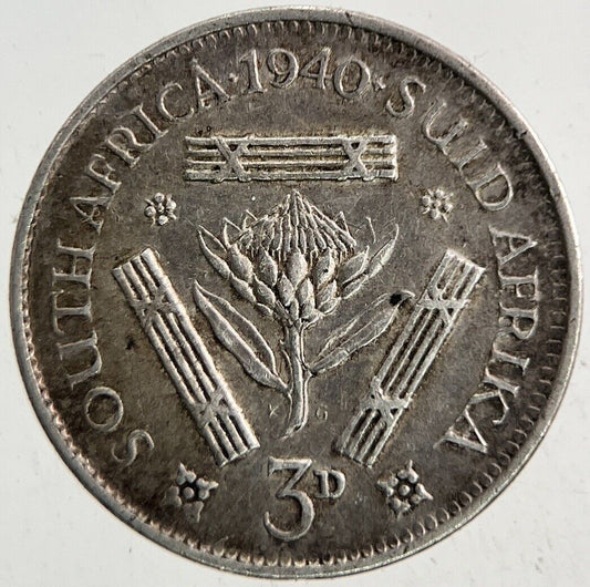1940 South Africa Threepence Silver Coin | Fine Collectable Grade