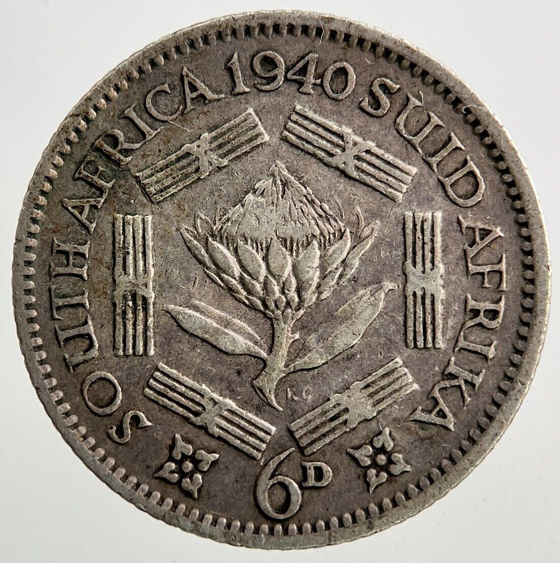 1940 South Africa Sixpence Silver Coin | Fine Collectable Grade