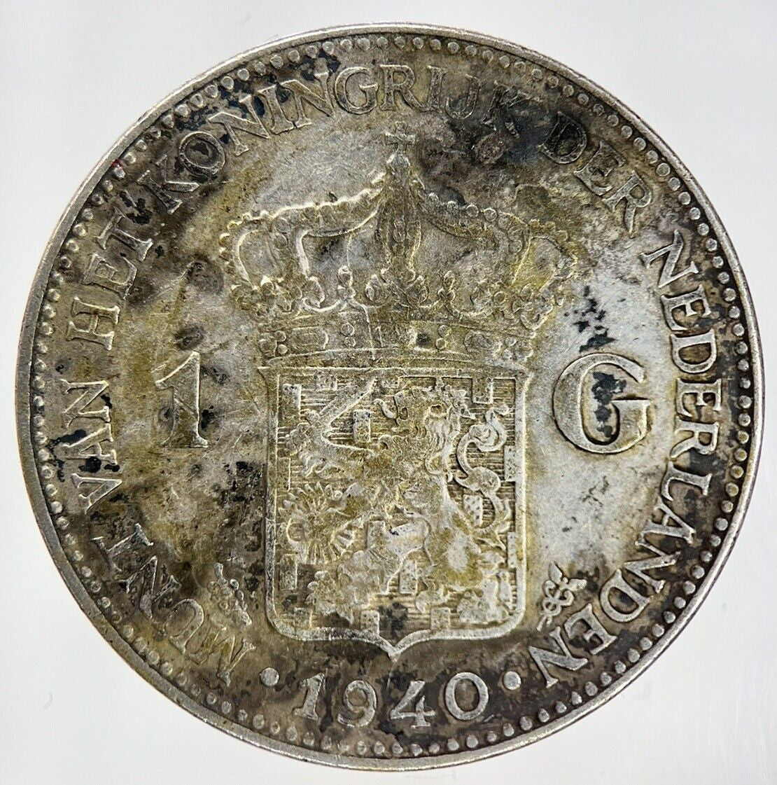 1940 Netherlands 1 Gulden Silver Coin | Fine Collectable Grade