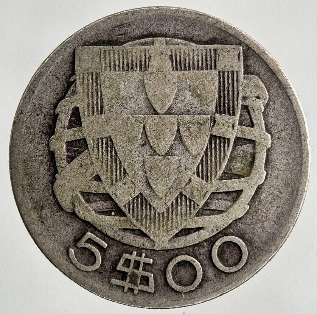 1940 Portugal 5 Escudos Silver Coin | Collectable Grade