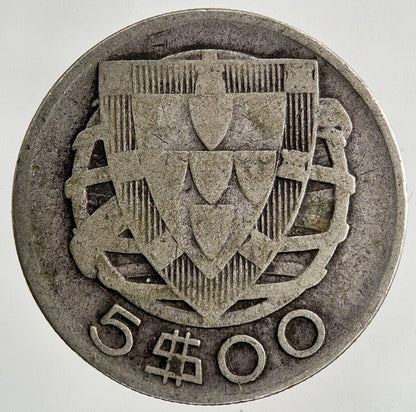 1940 Portugal 5 Escudos Silver Coin | Collectable Grade
