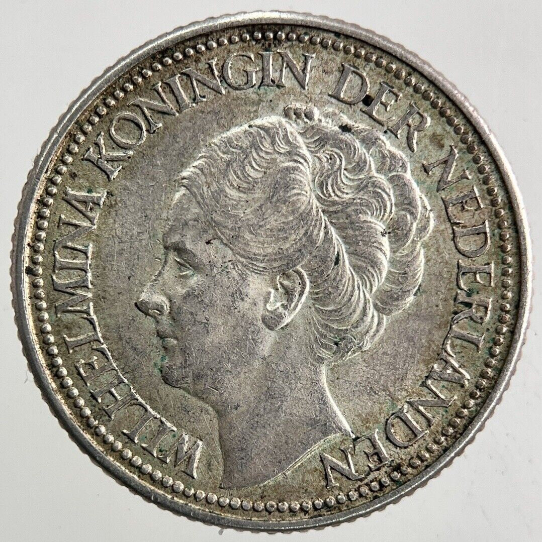 1940 Netherlands 25 Cents Silver Coin | Very High Grade