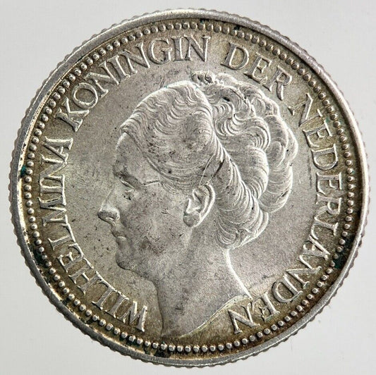 1940 Netherlands 25 Cents Silver Coin | Very High Grade
