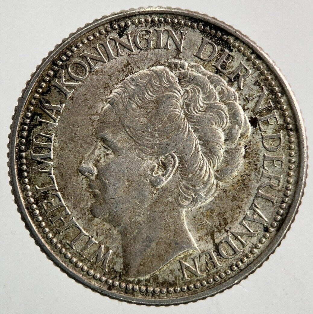 1940 Netherlands 25 Cents Silver Coin | Very High Grade