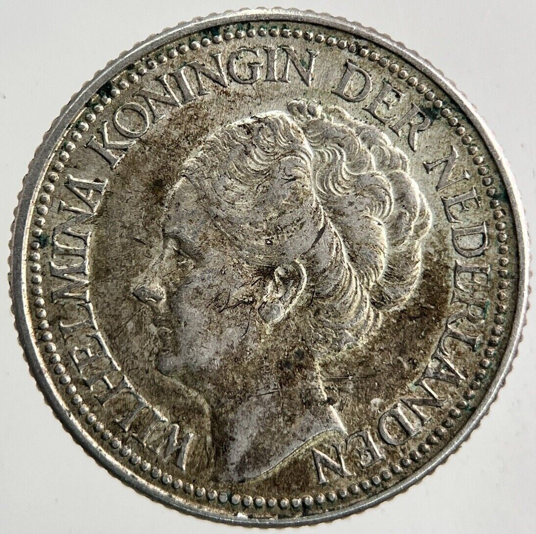 1940 Netherlands 25 Cents Silver Coin | Very High Grade