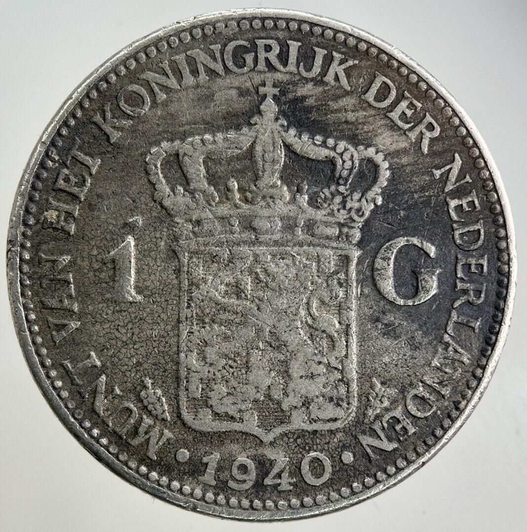 1940 Netherlands 1 Gulden Silver Coin | Collectable Grade