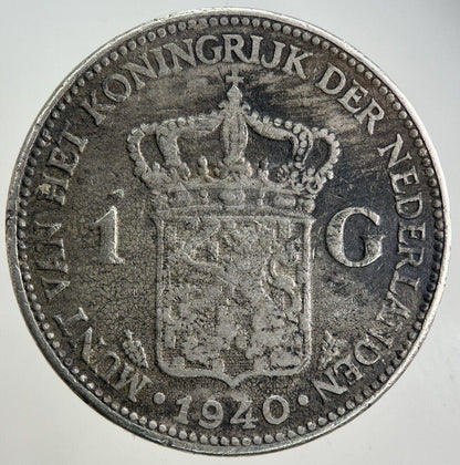 1940 Netherlands 1 Gulden Silver Coin | Collectable Grade