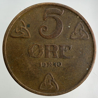 1940 Norway 5 Ore Coin | Collectable Grade