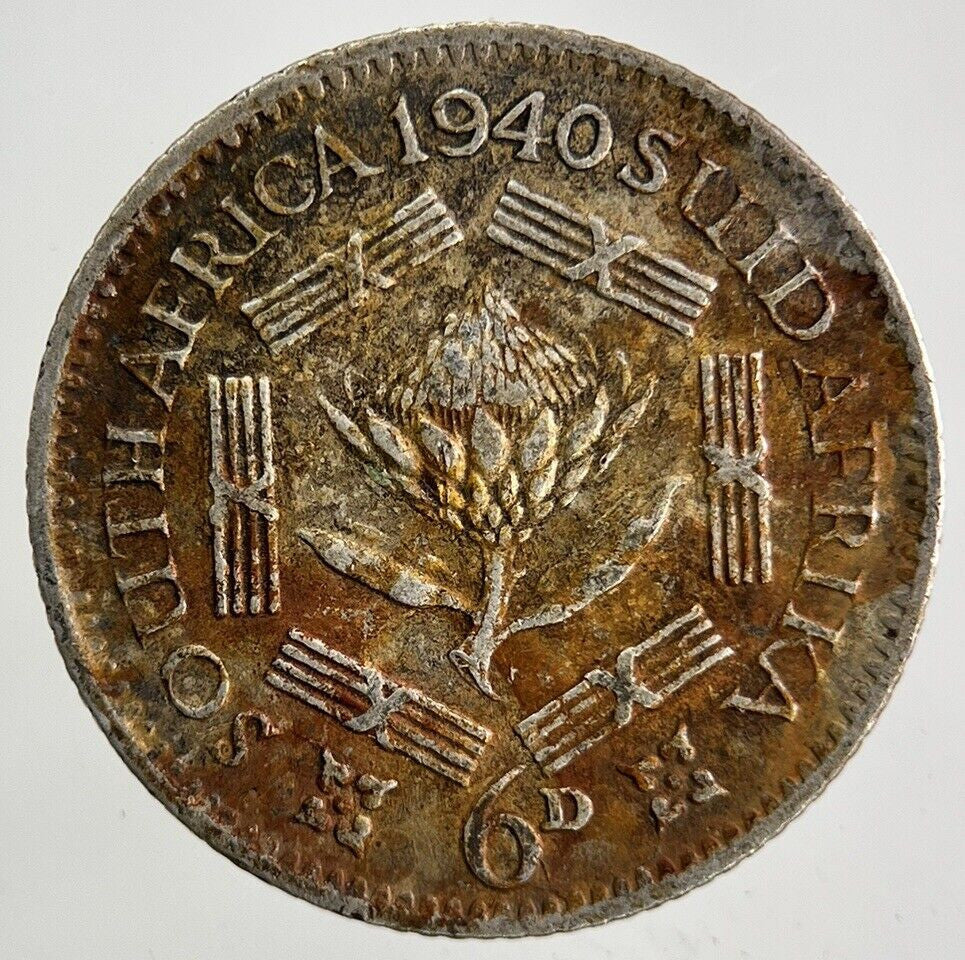 1940 South Africa Sixpence Silver Coin | Fine Collectable Grade
