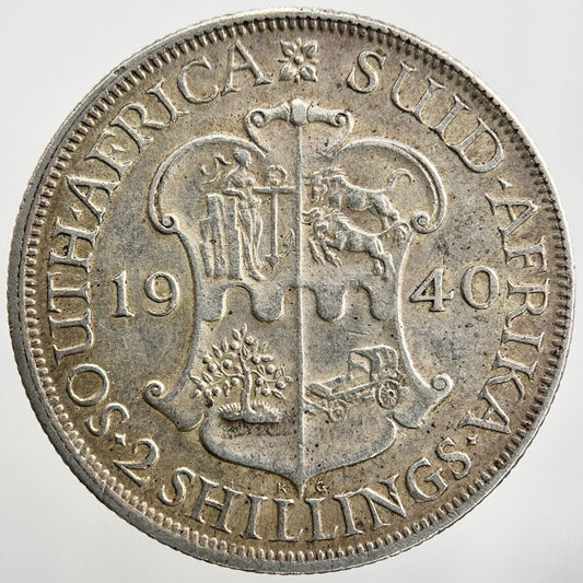 1940 South Africa Florin 2 Shillings Silver Coin | Very High Grade | a1530
