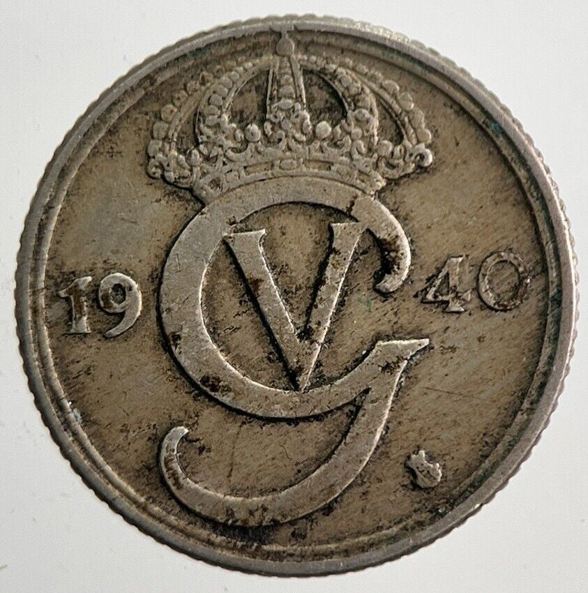 1940 Sweden 10 Ore Coin | Very High Grade | a4879