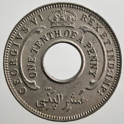 1940 West Africa 1/10 1 One Tenth Of A Penny Coin | Very High Grade | a7570