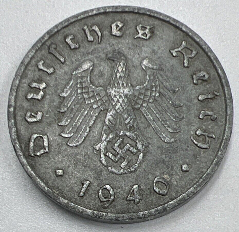 1940-A Germany Nazi 10 Pfennig Coin | Fine Collectable Grade | a455