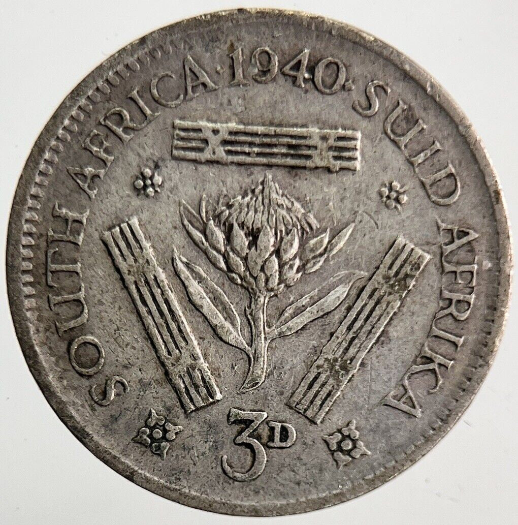 1940 South Africa Threepence Silver Coin | Fine Collectable Grade