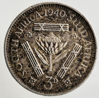 1940 South Africa Threepence Silver Coin | Fine Collectable Grade
