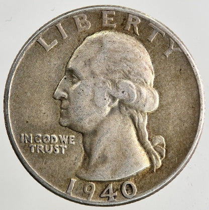 1940 US USA Quarter Dollar Silver Coin | Fine Collectable Grade