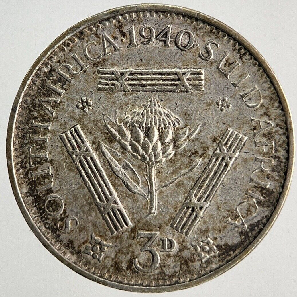 1940 South Africa Threepence Silver Coin | Fine Collectable Grade