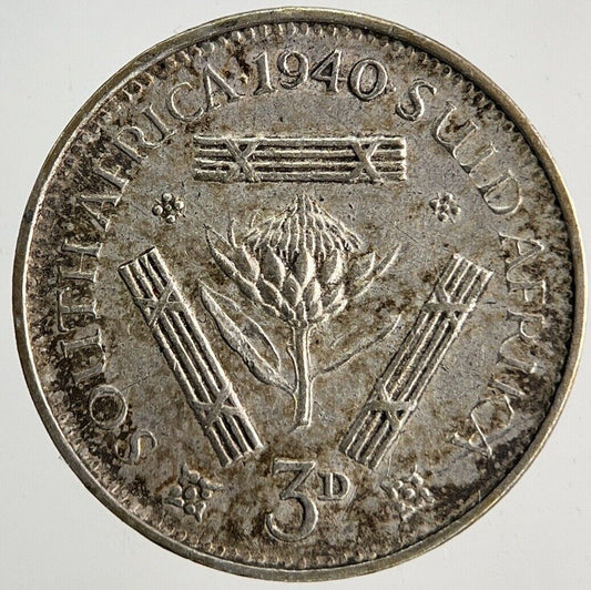 1940 South Africa Threepence Silver Coin | Fine Collectable Grade