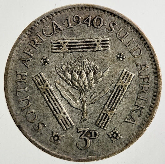 1940 South Africa Threepence Silver Coin | Fine Collectable Grade