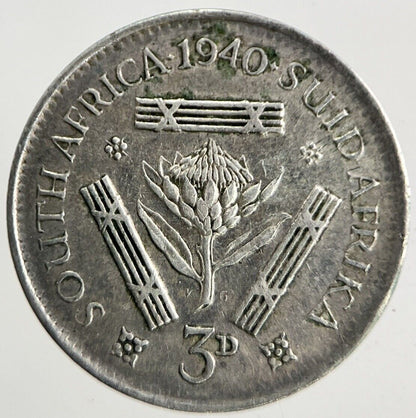 1940 South Africa Threepence Silver Coin | Very High Grade