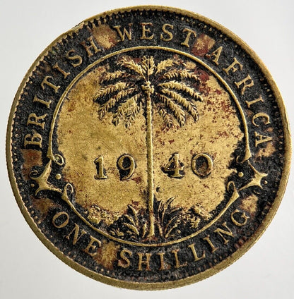 1940 West Africa Shilling Coin | Fine Collectable Grade